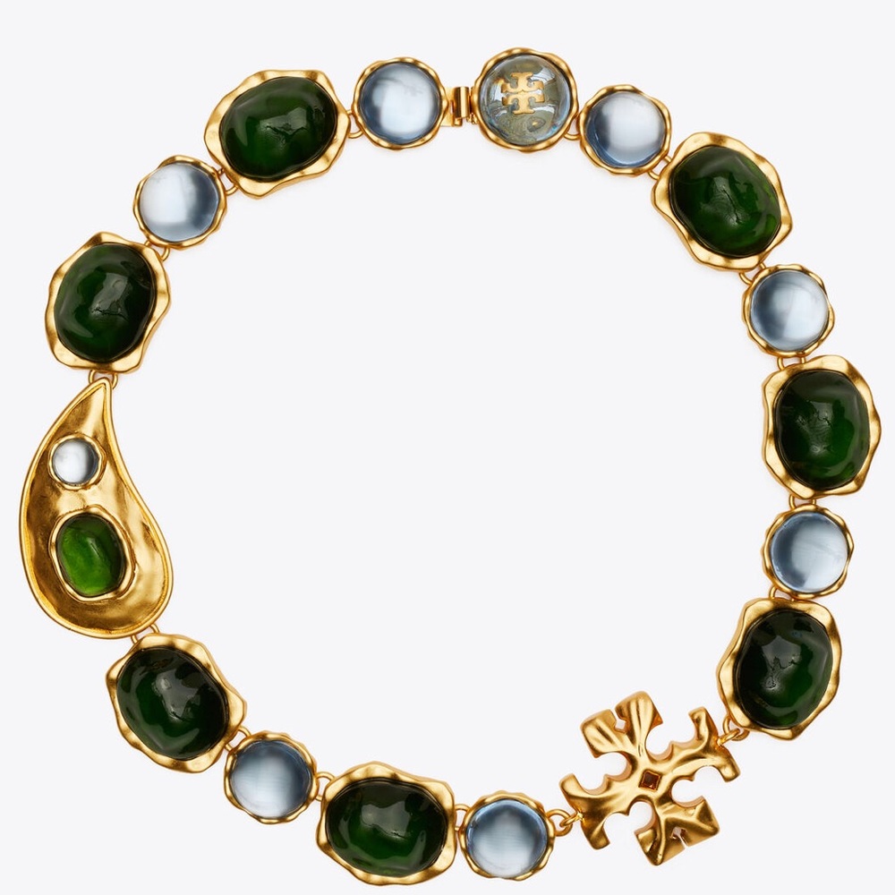 Tory Burch: Bandana Paisley Short Necklace